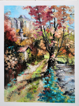 Roger FAGES - bord de Vézère côté ouest